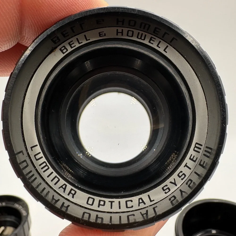 Vintage Bell & Howell Projector Lens Lot 3pc Good Filmovara Lumina II Luminar